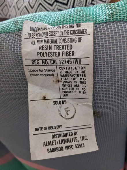 Photo of free Chair Cushions (Belford, N.J.) #3