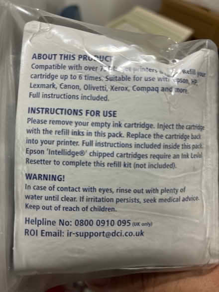 Photo of free Inkjet refill kit (SW19) #3