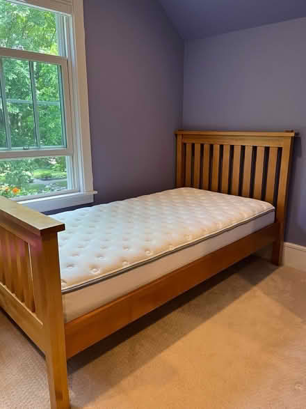 Photo of free Land of Nod twin wood bed frame (192 Carlton Road, Waban) #1