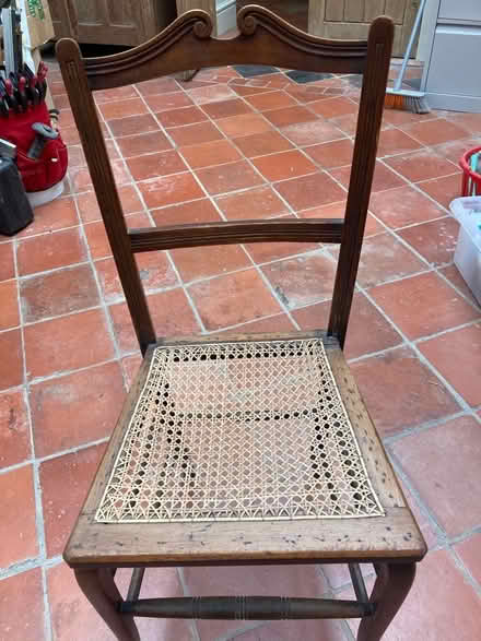 Photo of free Wooden chair with cane seat (Felindre LD3) #1