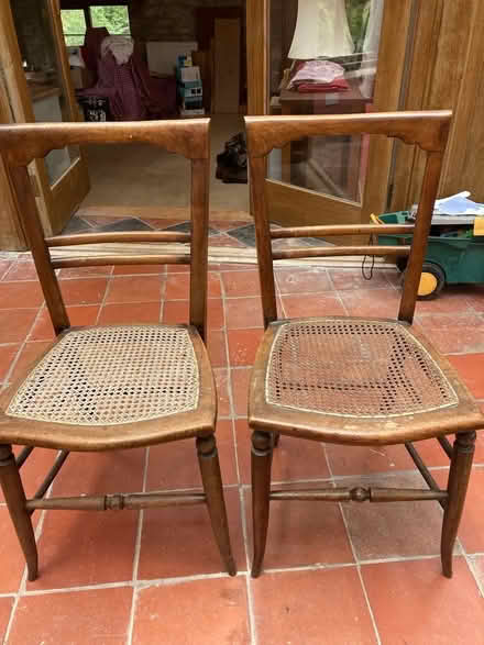 Photo of free Two chairs with cane seats (Felindre LD3) #1