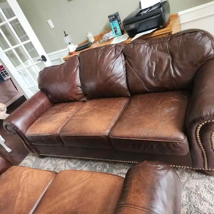 Photo of free Leather Couch and Loveseat (Benton/Bryant) #4