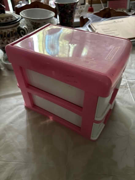 Photo of free Pink/white plastic organizer (Ossining) #1