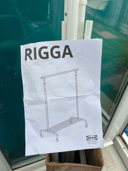 Photo of free IKEA Rigga clothes rail on castors (Clermiston EH4) #1