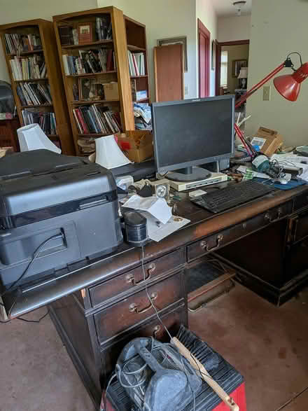 Photo of free Large wooden desk (Off Vanderpool Road, Vilas, NC) #2