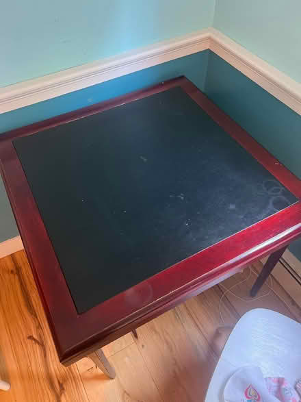 Photo of free Leather top folding table (Groton, MA) #1