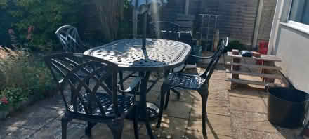 Photo of free Lazy Susan garden table and chairs (Burnham on Sea TA8) #1