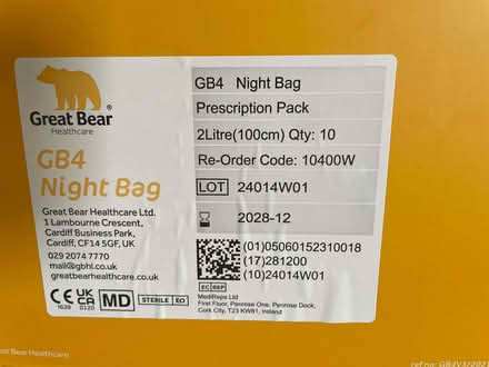Photo of free Night bags (Great Bear brand) (Ravenscourt Park W6) #1