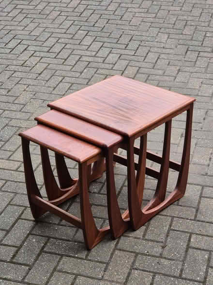 Photo of free Set of 3 Wooden Nested Stacking Tables (Purley on Thames RG8) #1
