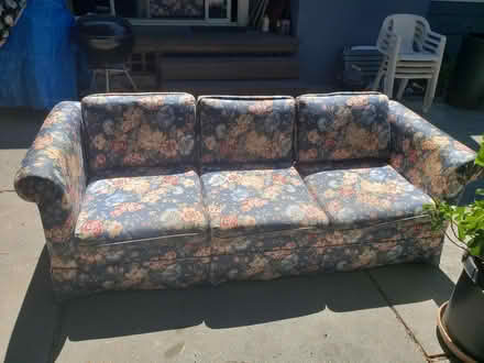 Photo of free 84" Floral Sofa (Redwood City) #2