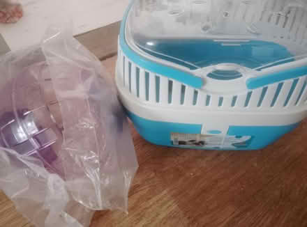 Photo of free Small pet carrier and ball (Portchester PO16) #1