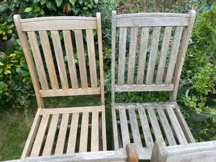 Photo of free Wooden garden table & 4 chairs ( all foldable) (Norbiton KT2) #4