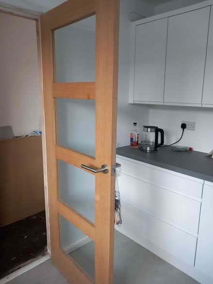 Photo of free Glass panelled door, complete with door handles (Havant PO9) #1