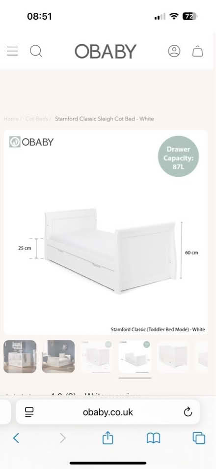 Photo of free 140x70cm - Adjustable cot bed (Tufnell Park N7) #4