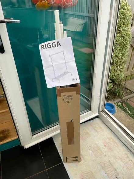 Photo of free IKEA Rigga clothes rail on castors (Clermiston EH4) #2