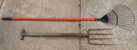 Photo of free Garden Rake and Fork (Ballingdon, Sudbury) #1
