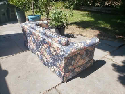 Photo of free 84" Floral Sofa (Redwood City) #1