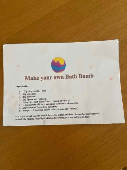 Photo of free Bath bomb making kit (BN41) #1