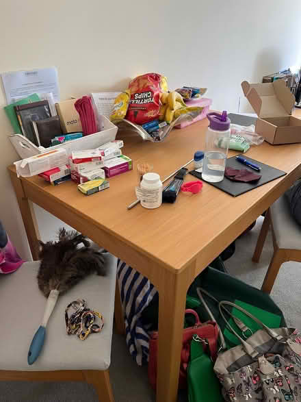 Photo of free Ekedalen Light Oak dining table and 3 chairs (Charminster BH2) #1