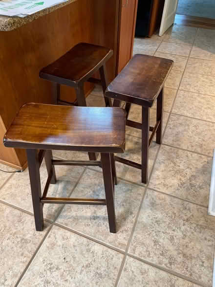 Photo of free Wooden stools x3 (Swarthmore) #1