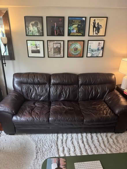 Photo of free Leather Couch (Foggy Bottom) #1