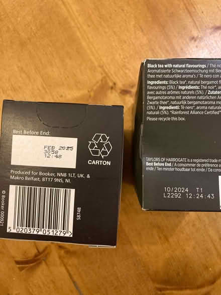 Photo of free Earl Grey teabags unopened (CT5) #2