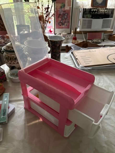 Photo of free Pink/white plastic organizer (Ossining) #2