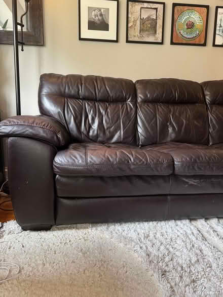 Photo of free Leather Couch (Foggy Bottom) #2
