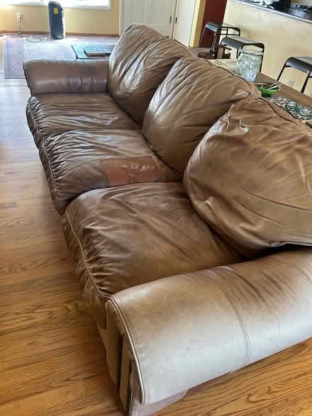 Photo of free Leather couch, chair, ottoman (Arcata) #3