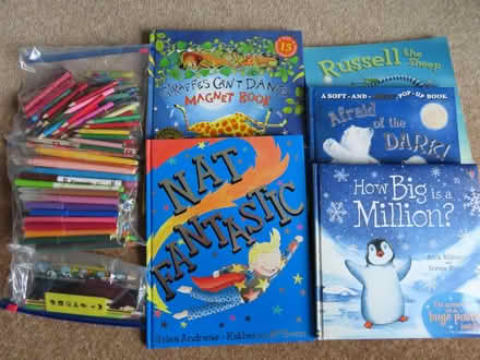 Photo of free Books, pencil crayons, felt pens and stationary (Williamson Park LA1) #1
