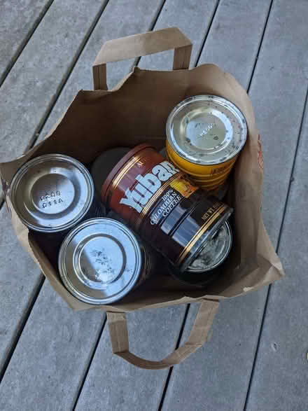 Photo of free Nine metal coffee cans (Greenlake) #1