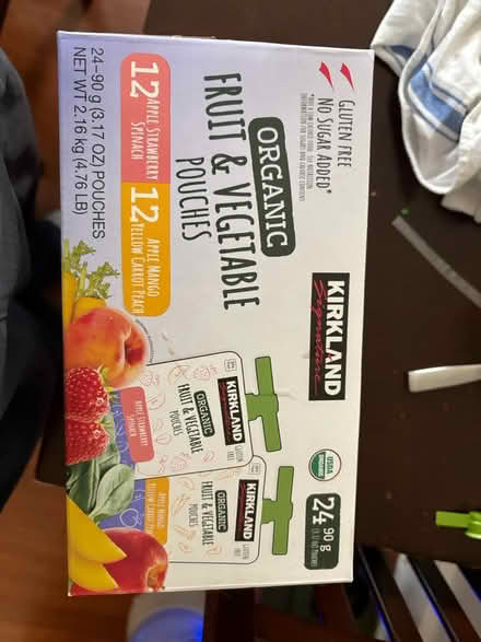Photo of free Kirkland Fruit & Veg Pouches 24pack (Elkins Park Train Station) #1