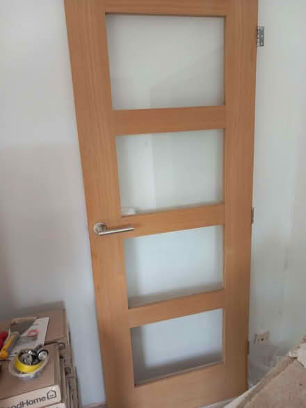 Photo of free Glass panelled door, complete with door handles (Havant PO9) #2
