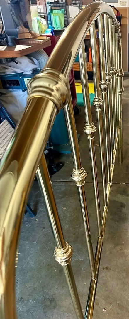 Photo of free Solid Brass Queen-size Headboard (Deanza Oaks) #3
