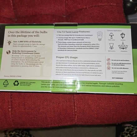 Photo of free Light bulbs - CFL 60w 900 lumens (Columbia, Md) #2