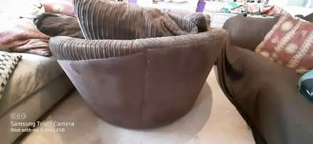 Photo of free Brown snuggle chair (Nunnery Wood WR5) #1