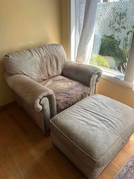Photo of free Leather couch, chair, ottoman (Arcata) #1