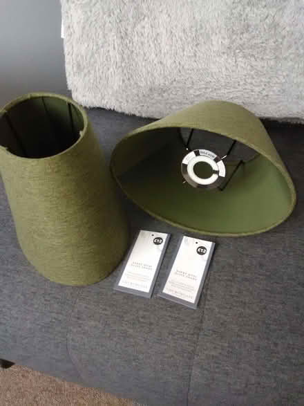 Photo of free Brand new olive oval lamp shades (Heacham PE31) #1