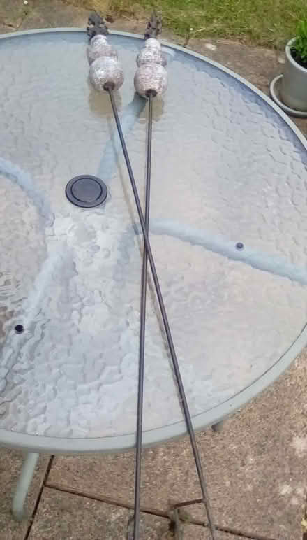 Photo of free Metal and stone topped plant stake (Lower Earley RG6) #1