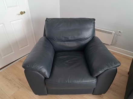 Photo of free Leather sofa and chair (Blackrock) #2