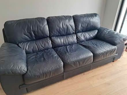 Photo of free Leather sofa and chair (Blackrock) #1