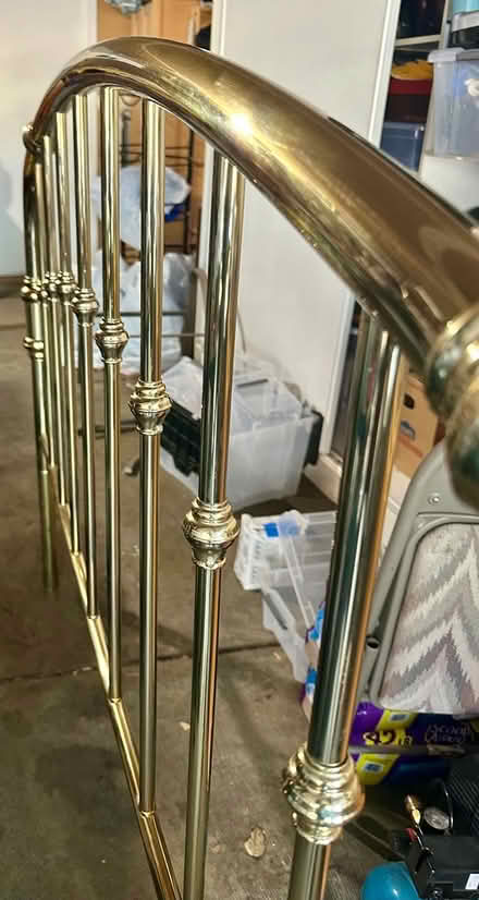 Photo of free Solid Brass Queen-size Headboard (Deanza Oaks) #2