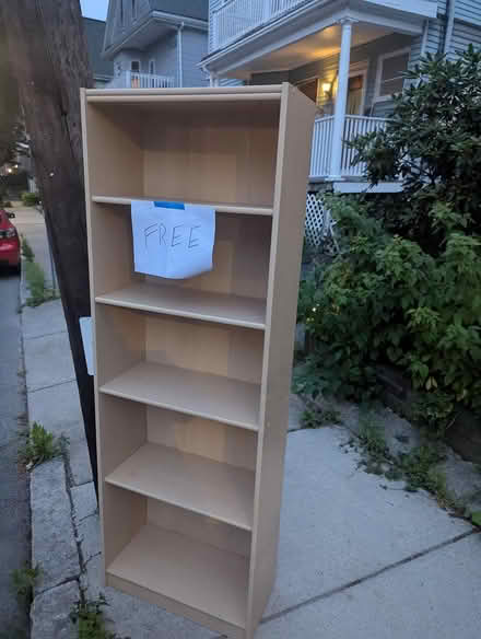 Photo of free wood bookshelf (Davis Square Somerville) #1