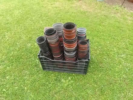 Photo of free Plant pots in crate to give away (Blackrock/Monkstown Co Dublin) #1
