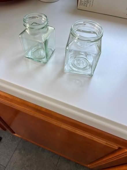 Photo of free 2 square glass jars (Prospect and DeAnza) #1