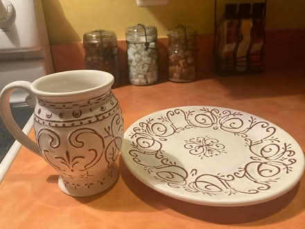Photo of free Set of 2 -Stoneware Plate & Cup (Scaggsville) #1