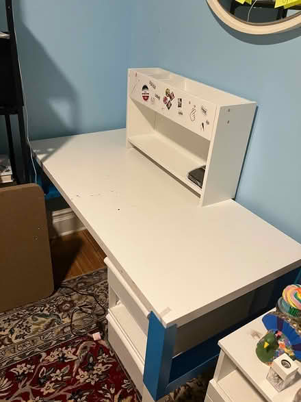 Photo of free IKEA Pähl Desk w/shelf and chair (Gramercy Park/Union Square) #4