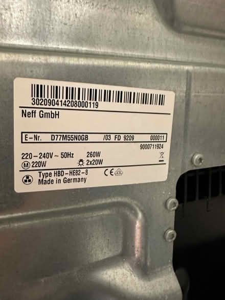 Photo of free NEFF extractor hood (Derby DE24) #2