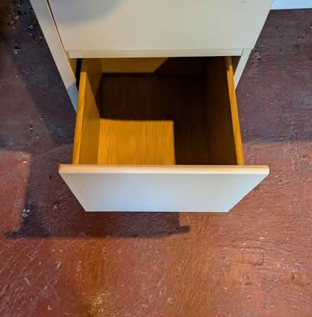 Photo of free Lt Grey Wood Desk (Seward Park) #4