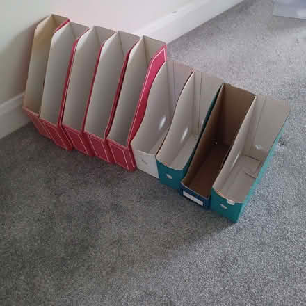 Photo of free 9 cardboard magazine files, 2 sets of cardboard shelves (Summertown OX2) #2